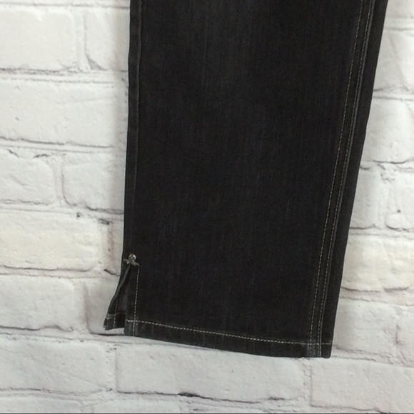 White House Black Market Noir Crop Jean Black Sz10 - Picture 4 of 6